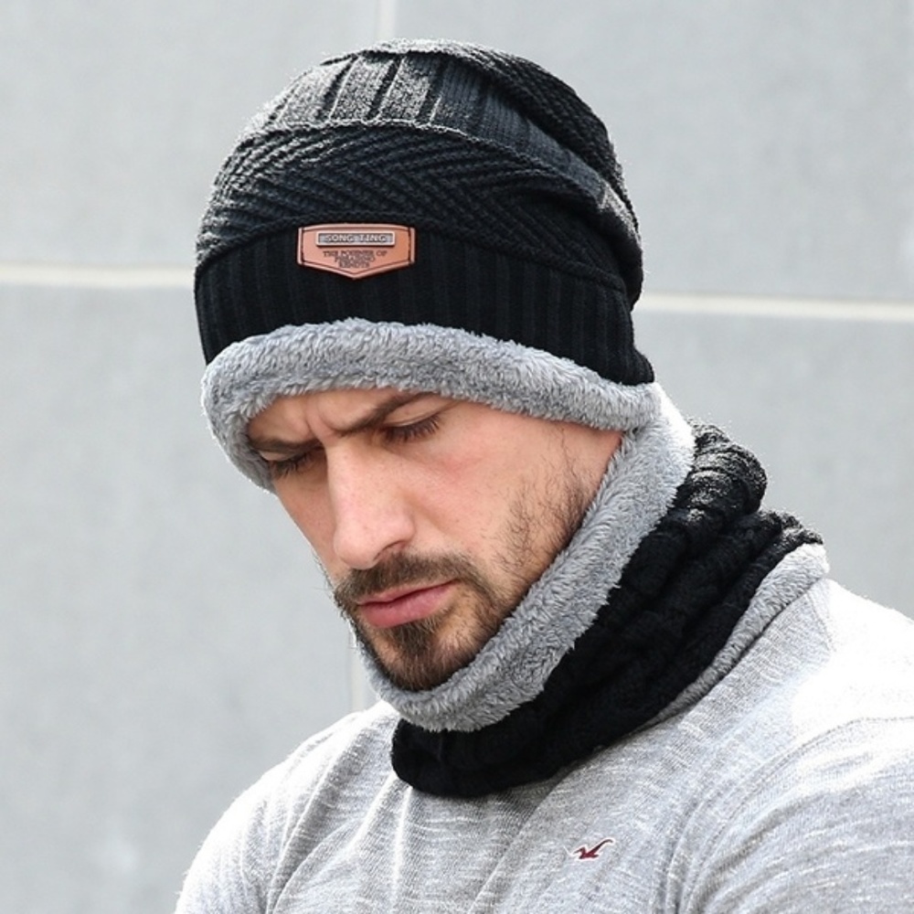 Windproof Men And Women Winter Knitted Beanie